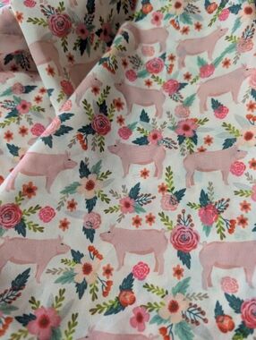 Floral Pig Silk Wildrag/Scarf **Ask About AG Teacher Discount**